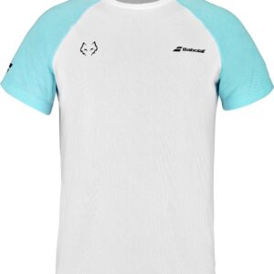 Babolat Crew Neck Tee Juan Lebron (White/Light Blue) - XXL